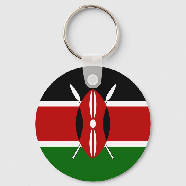 Kenya Flag Keychain (Front)