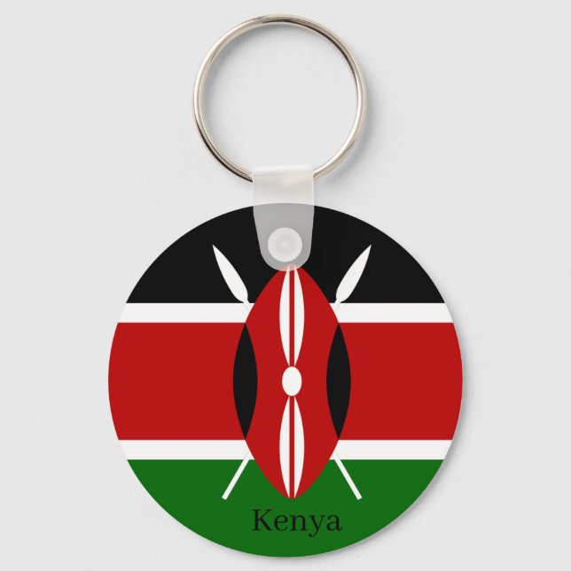 Kenya Flag Keychain (Front)