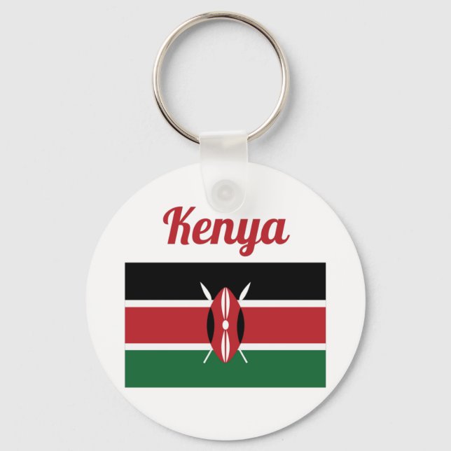Kenya Flag  Keychain (Front)