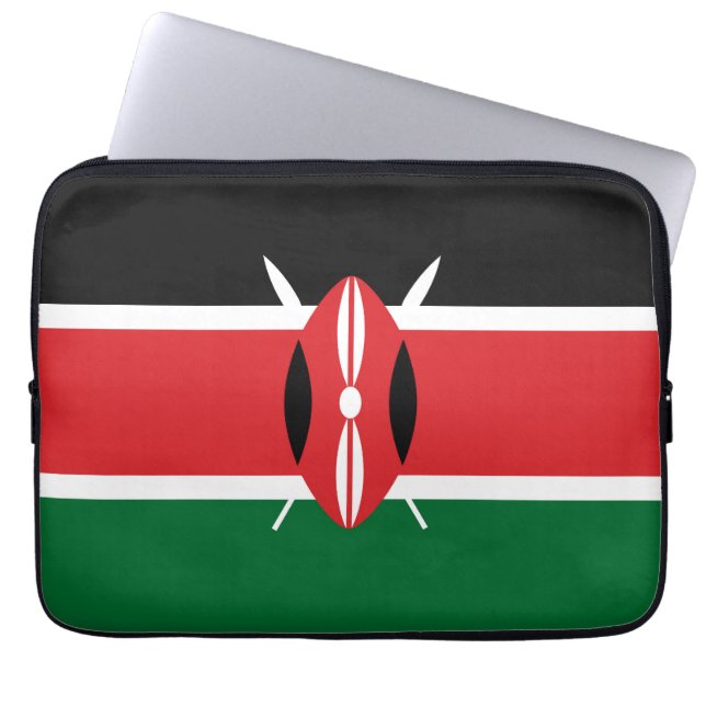 Kenya flag laptop sleeve (Front)