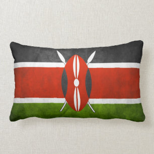 Kenya Flag Lumbar Pillow