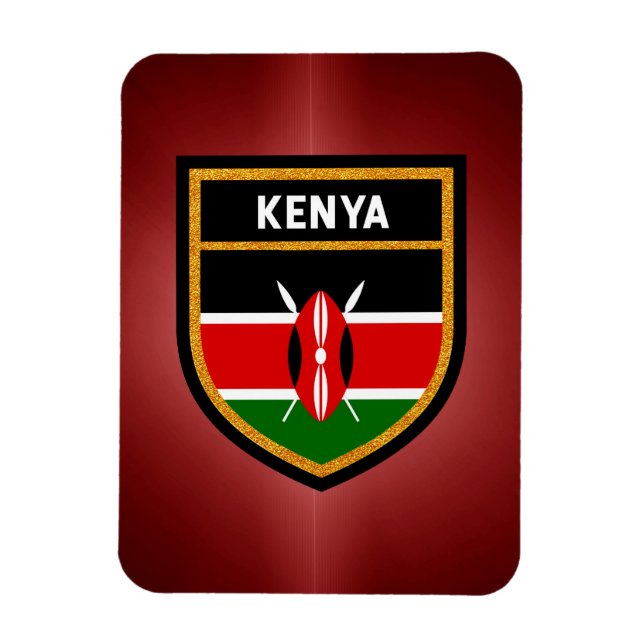 Kenya Flag Magnet (Vertical)