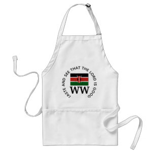 KENYA Flag MONOGRAM Customized Scripture Standard Apron