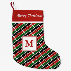 KENYA Flag MONOGRAM Small Christmas Stocking