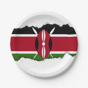 Kenya Flag Paper Plate