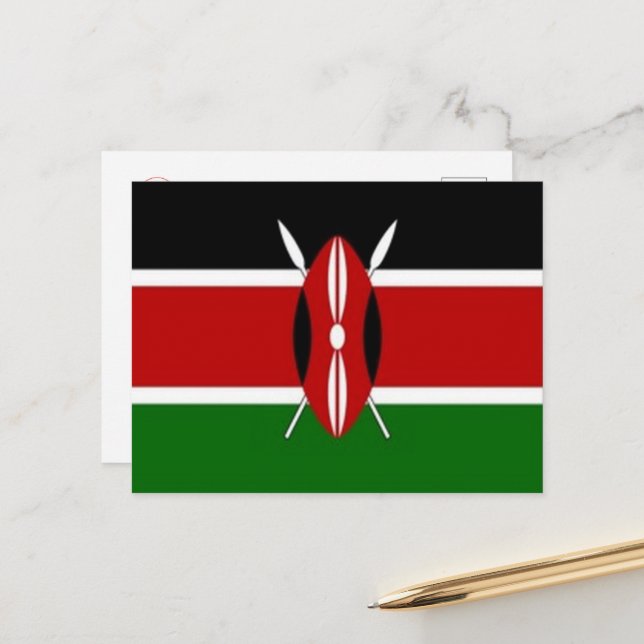 Kenya - Flag - Postcard (Front/Back In Situ)