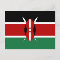 Kenya Flag Postcard
