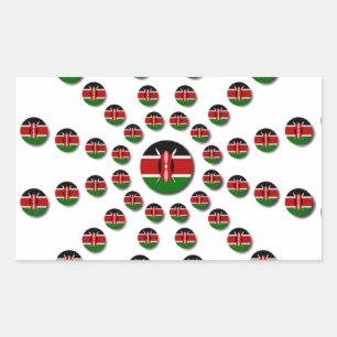 Kenya Flag Radial Pattern: Patriotic Art & Decor Sticker