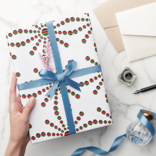 Kenya Flag Radial Pattern: Patriotic Art & Decor Wrapping Paper