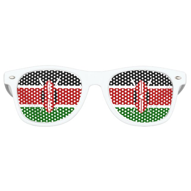 Kenya Flag Retro Sunglasses (Front)