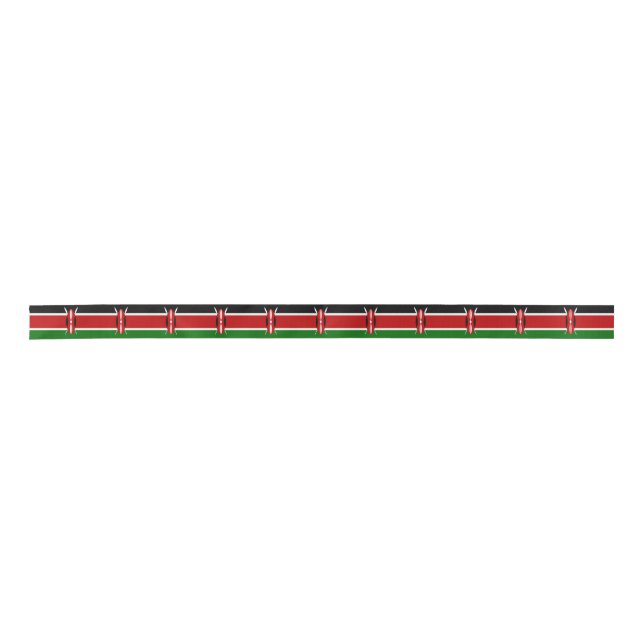 Kenya Flag Satin Ribbon (Front)