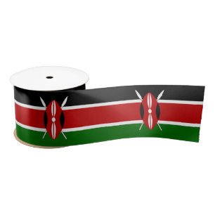 Kenya Flag Satin Ribbon
