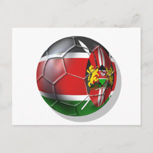 Kenya flag soccer ball soccer players gifts postcard