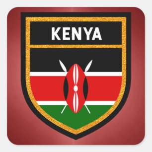 Kenya Flag Square Sticker