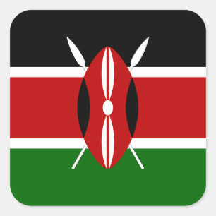 Kenya Flag Square Sticker