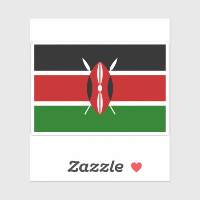 Kenya Flag Sticker (Sheet)
