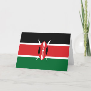 Kenya flag thank you card