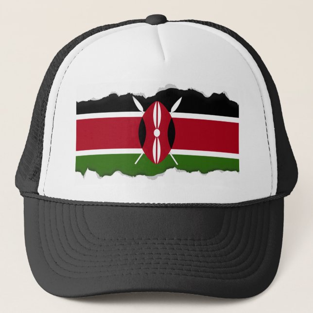 Kenya Flag Trucker Hat (Front)