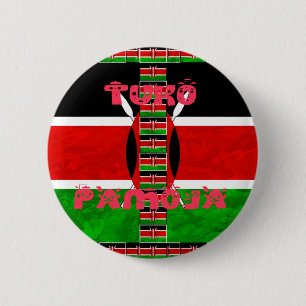 Kenya Flag Tuko Pamoja 2 Inch Round Button