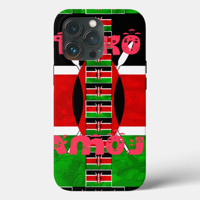 Kenya Flag: Tuko Pamoja - Unity Art Design Case-Mate iPhone Case (Back)