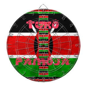 Kenya Flag: Tuko Pamoja - Unity Art Design Dartboard