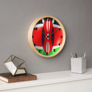 Kenya Flag Wall Clock