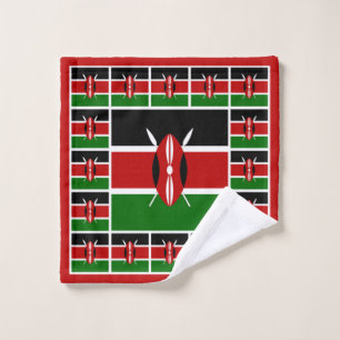 Kenya Flag Wash Towel, Kenya Bathroom Cloth