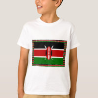 Kenya Flag: With Miniature Flag Frame Border Art