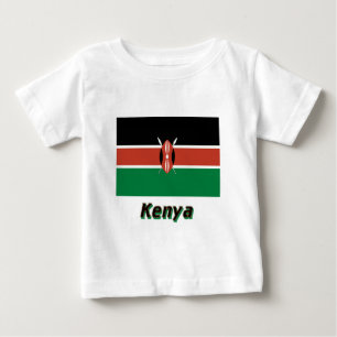 Kenya Flag with Name Baby T-Shirt