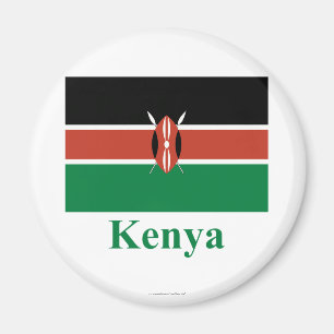 Kenya Flag with Name Magnet