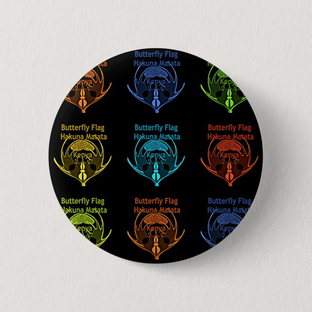Kenya Hakuna Matata 2 Inch Round Button (Front)