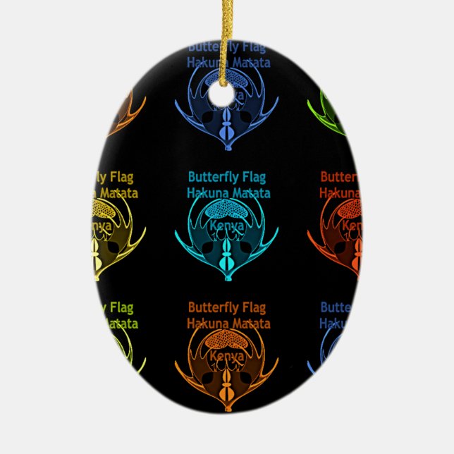 Kenya Hakuna Matata Ceramic Ornament (Front)