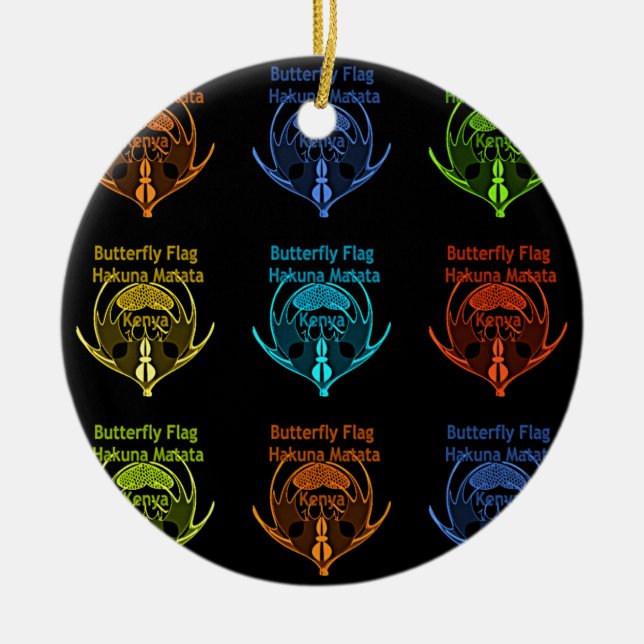 Kenya Hakuna Matata Ceramic Ornament (Front)