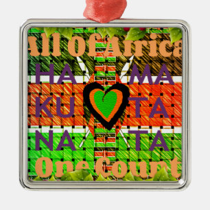 Kenya Hakuna Matata Metal Ornament
