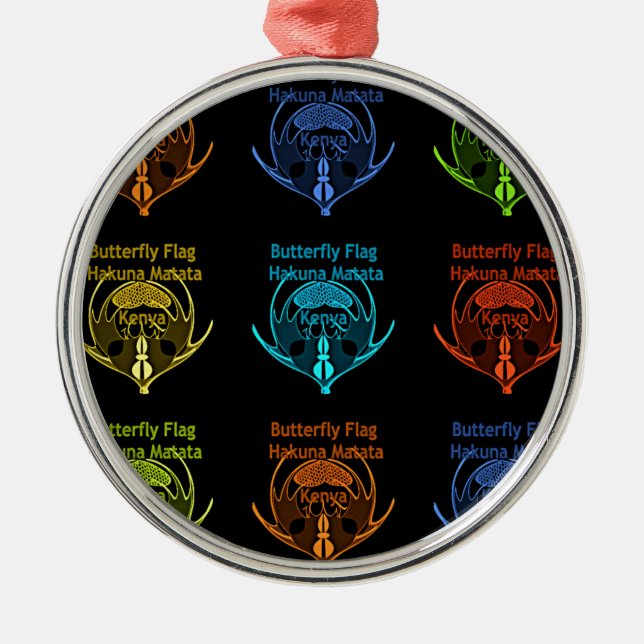 Kenya Hakuna Matata Metal Ornament (Front)