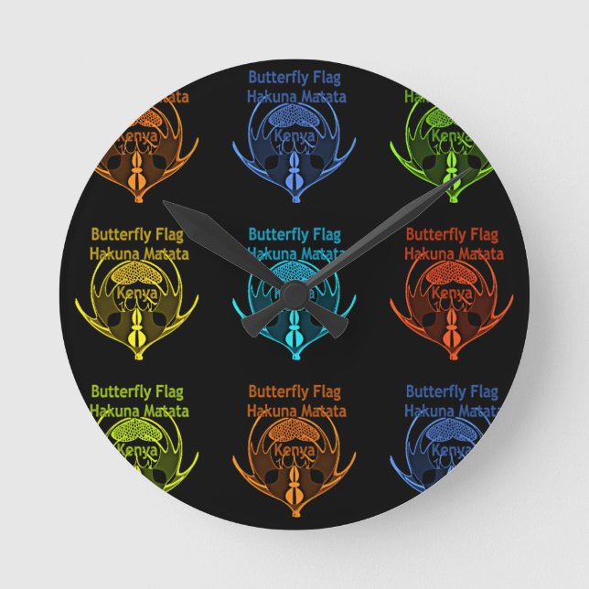 Kenya Hakuna Matata Round Clock (Front)