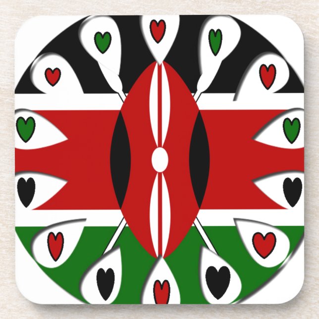 Kenya Hearts Coaster (Front)