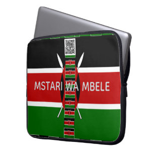 Kenya Heritage Mstari wa Mbele Front Line QR Story Laptop Sleeve