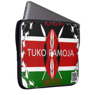 Kenya Heritage Tuko Pamoja Pulling together Tech Laptop Sleeve