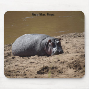 Kenya Hippo, Mara River Africa Mouse Pad