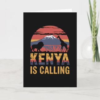 Kenya Is Calling Safari Lover African Wildlife Vac Card