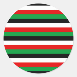 Kenya Jordan Iraq Kuwait flag stripes Classic Round Sticker