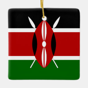 Kenya (Kenyan) Flag Ceramic Ornament