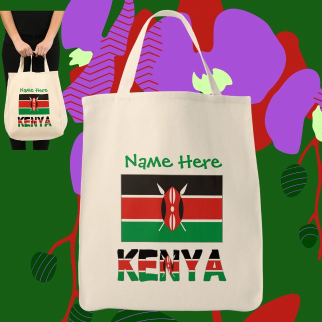 Kenya Kenyan Flag Green Personalized  Tote Bag (Creator Uploaded)