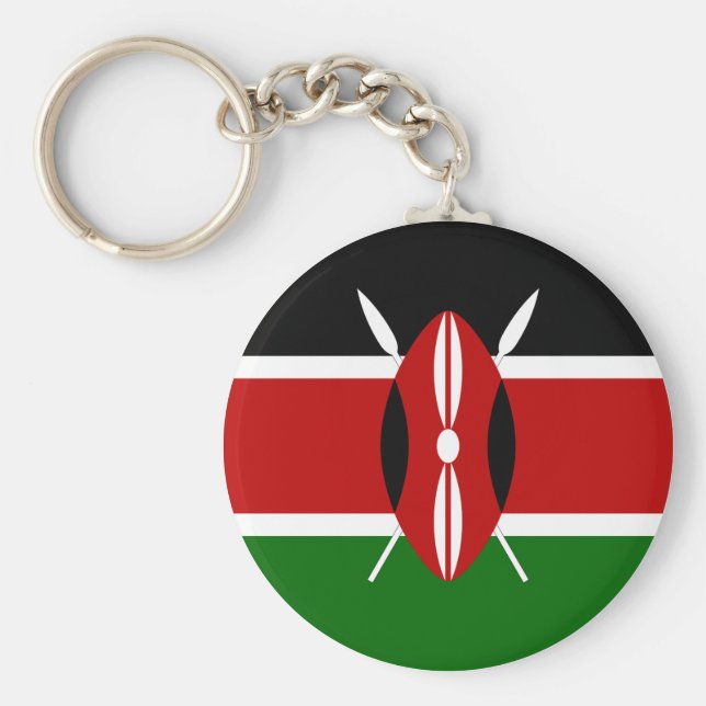Kenya (Kenyan) Flag Keychain (Front)