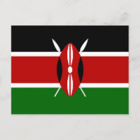 Kenya (Kenyan) Flag Postcard