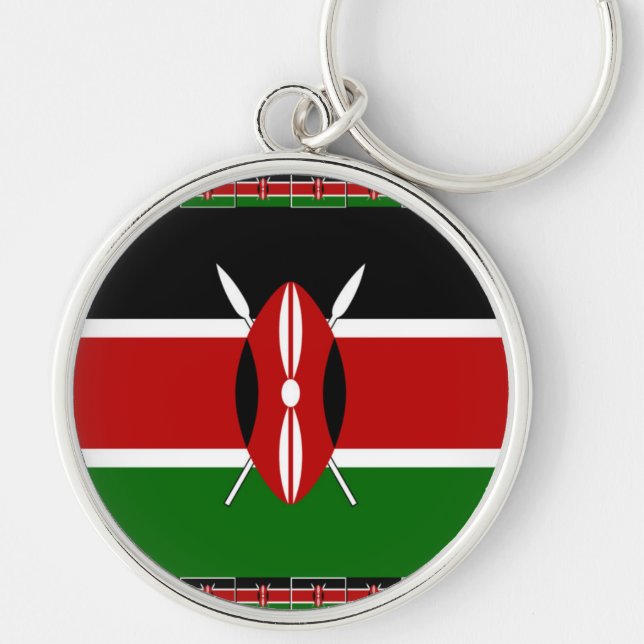 Kenya Kenyan Flags Keychain (Front)