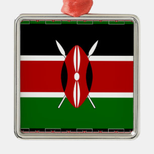 Kenya Kenyan Flags Metal Ornament