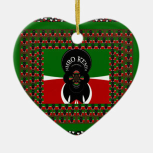 Kenya lovely heats ceramic ornament