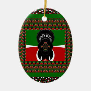Kenya lovely heats ceramic ornament
